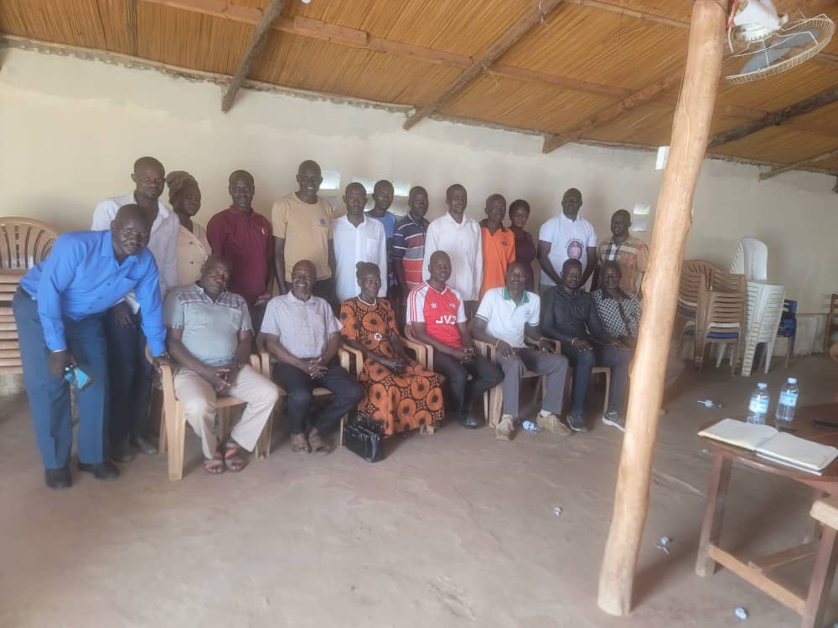 Leaders of Patongo Farmers Cooperative, Ker Lira Lapono Multipurpose Cooperative and Kabala Aleda Cooperative Society together after the meeting in Agago District