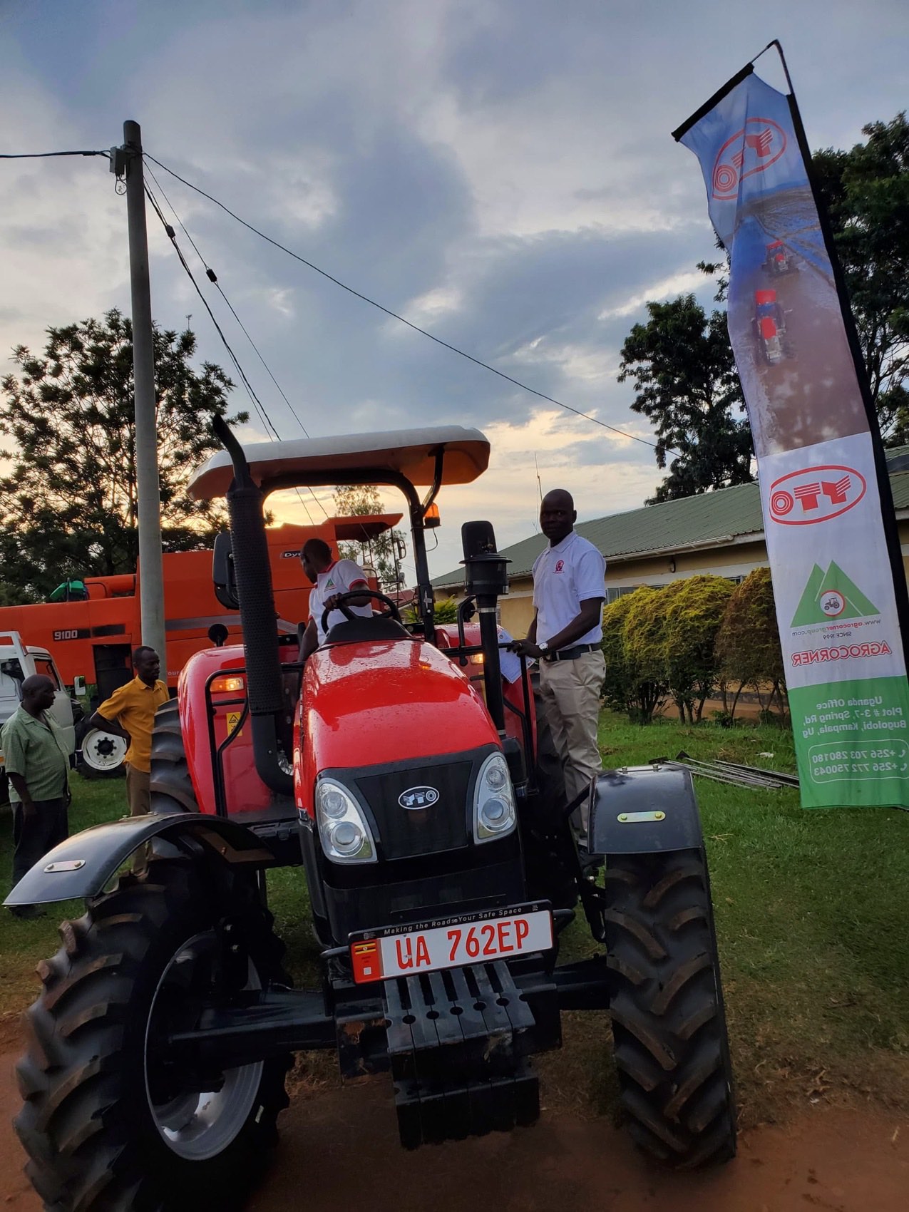 The Agrocorner team with the tractor as the day closed