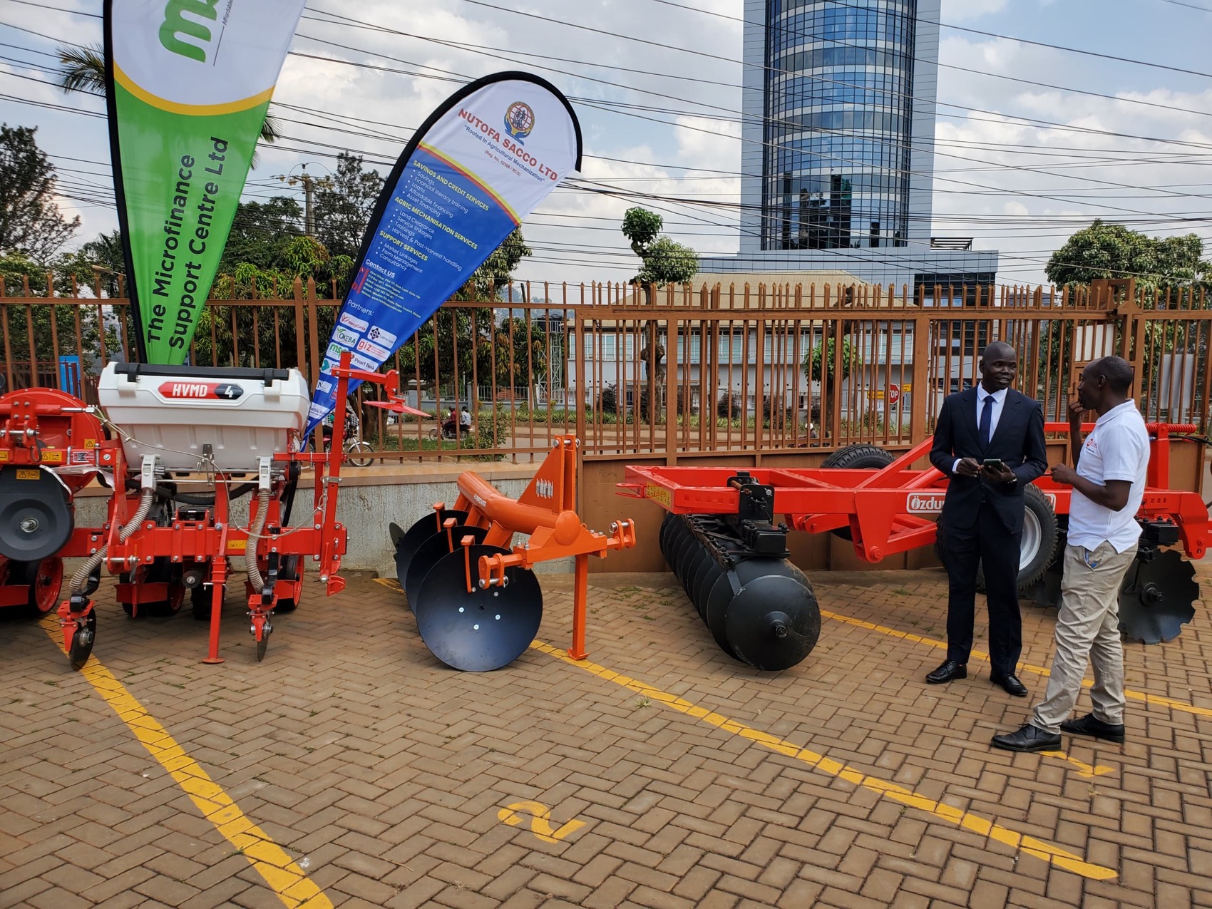 Implements handed over at the ceremony