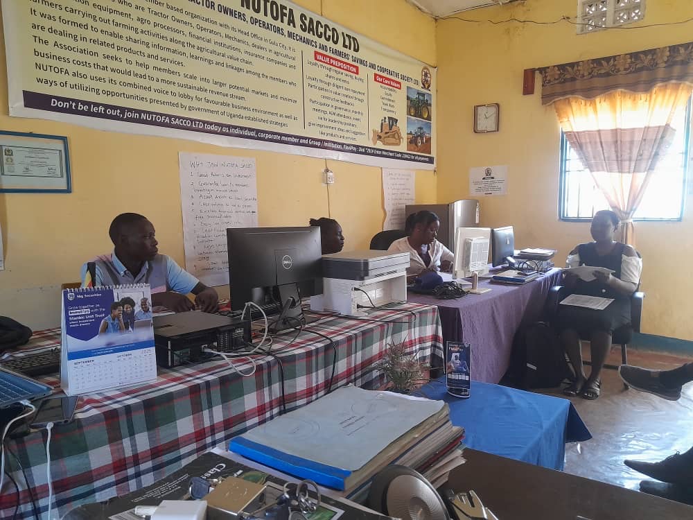Inside the NUTOFA SACCO head office in Gulu