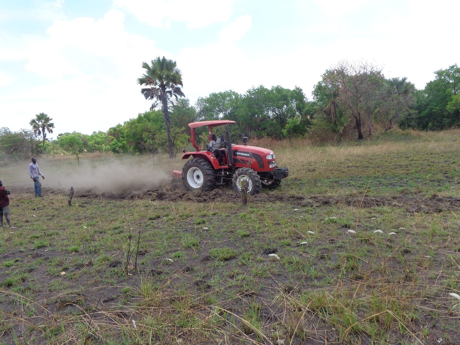 Tractor ploughing